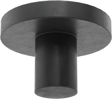 İtme Tipi Tamponlar, 3/16" İç Çap için, 1/4" Gövde Yüksekliği, 1/2" OD, EPDM Kauçuk