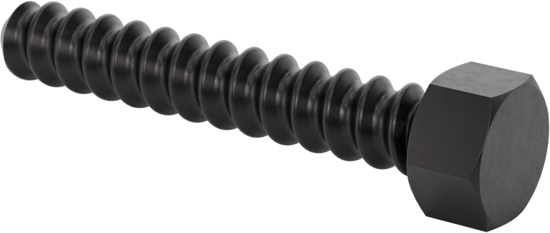 Sarmal Dişli Altıgen Başlı Vida, 1/2"-6 Diş Boyutu, 3" Uzunluk