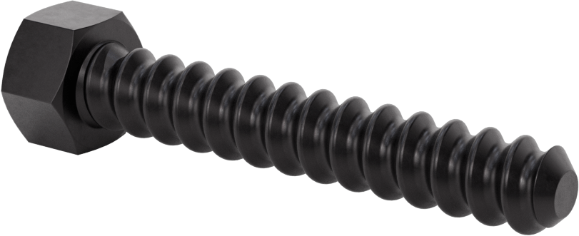 Sarmal Dişli Altıgen Başlı Vida, 1/2"-6 Diş Boyutu, 3" Uzunluk