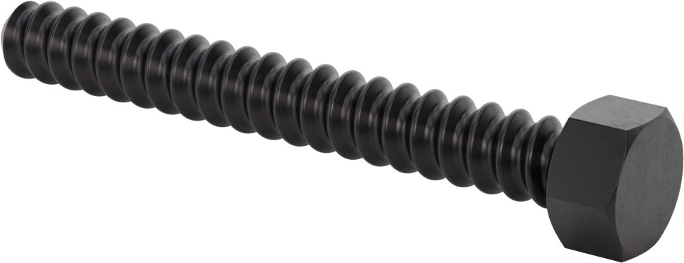 Sarmal Dişli Altıgen Başlı Vida, 3/4"-4-1/2 Diş Boyutu, 6 inç Uzunluk