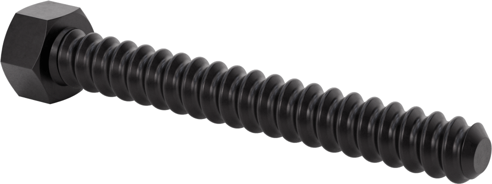 Sarmal Dişli Altıgen Başlı Vida, 3/4"-4-1/2 Diş Boyutu, 6 inç Uzunluk