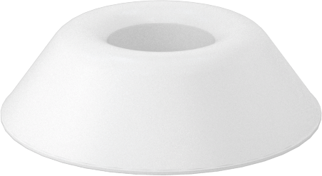 Yapışkan Sırtlı Poliüretan Kauçuk Tamponlar, 1/2" OD, 9/64" Yükseklik, Durometre 65A, Konik Yuvarlak