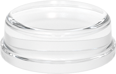 Yapışkan Sırtlı Poliüretan Kauçuk Tamponlar, 3/8" OD, 1/8" Yüksek, Durometer 50A, Şeffaf