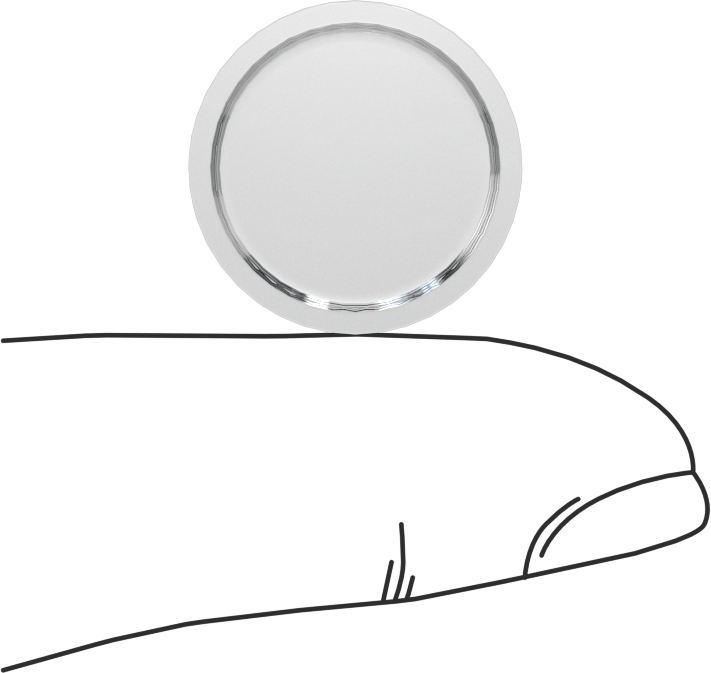 Yapışkan Sırtlı Poliüretan Kauçuk Tamponlar, 1/2" OD, 3/16" Yükseklik, Durometer 50A, Şeffaf