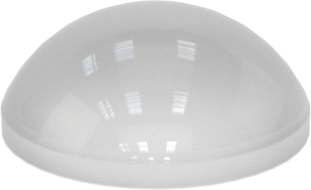 Yapışkan Sırtlı Poliüretan Kauçuk Tamponlar, 3/8" OD, 5/32" Yükseklik, Durometer 50A, Şeffaf