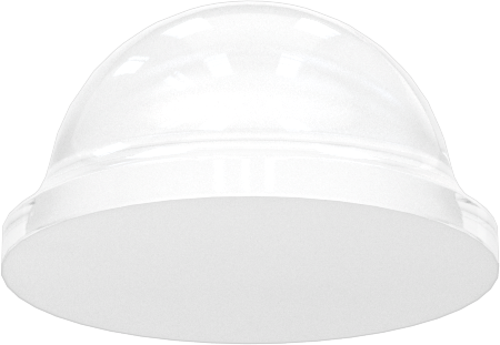 Yapışkan Sırtlı Poliüretan Kauçuk Tamponlar, 3/8" OD, 7/32" Yükseklik, Durometer 50A, Şeffaf
