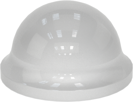 Yapışkan Sırtlı Poliüretan Kauçuk Tamponlar, 3/8" OD, 7/32" Yükseklik, Durometer 50A, Şeffaf