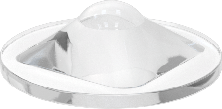 Yapışkan Sırtlı Poliüretan Kauçuk Tamponlar, 1/2" OD, 5/32" Yükseklik, Durometer 50A, Şeffaf