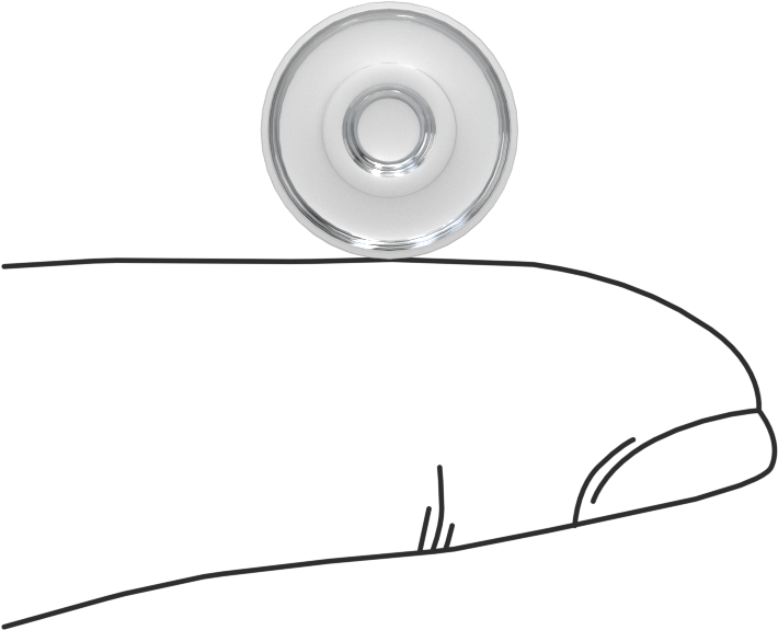 Yapışkan Sırtlı Poliüretan Kauçuk Tamponlar, 1/2" OD, 13/64" Yükseklik, Durometer 50A, Şeffaf