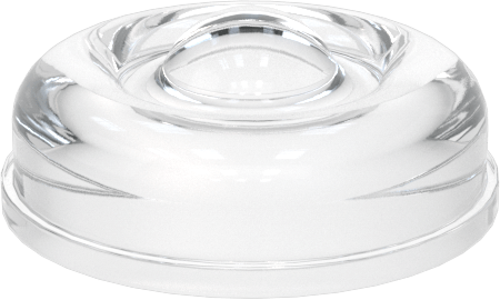 Yapışkan Sırtlı Poliüretan Kauçuk Tamponlar, 1/2" OD, 13/64" Yükseklik, Durometer 50A, Şeffaf