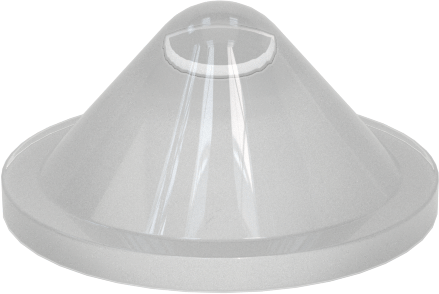 Yapışkan Sırtlı Poliüretan Kauçuk Tamponlar, 3/8" OD, 3/16" Yükseklik, Durometer 50A, Şeffaf