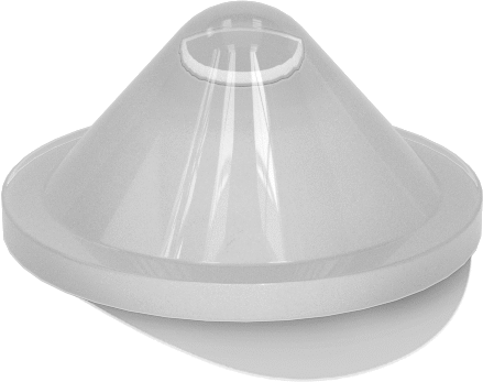 Yapışkan Sırtlı Poliüretan Kauçuk Tamponlar, 3/8" OD, 3/16" Yükseklik, Durometer 50A, Şeffaf