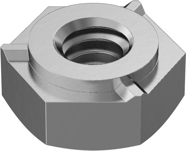18-8 Paslanmaz Çelik Altıgen Kaynak Somunu, 1/4"-20 Diş Boyutu