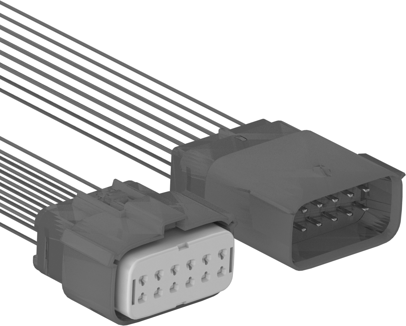 Kompakt Push-In Kontrol/Güç Konektör Seti, Molex Mx150L Fiş x Soket, 12 Kutup, 50V DC, 13 Amper