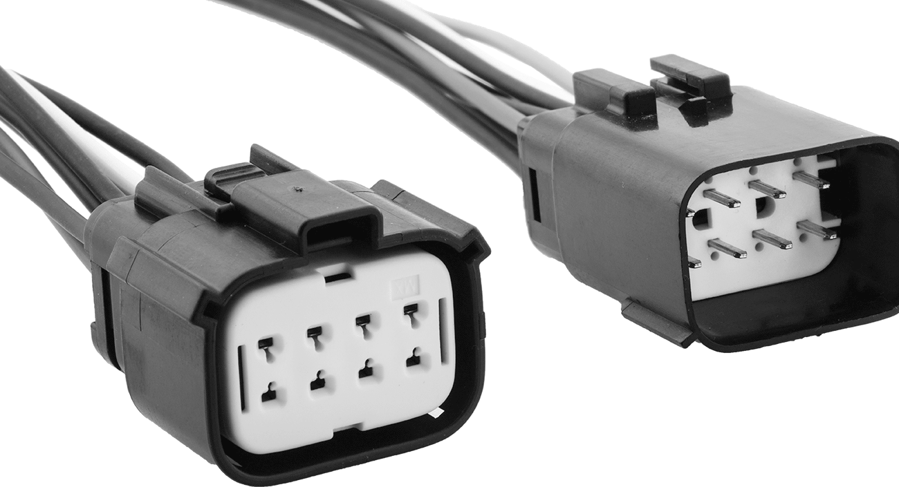 Kompakt Push-In Kontrol/Güç Konektör Seti, Molex Mx150L Fiş x Soket, 8 Kutup, 50V DC, 7 Amper
