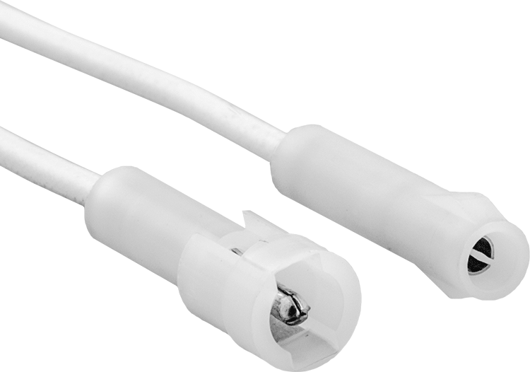 Kompakt Push-In Kontrol/Güç Konektör Seti, 6" Kablo Uçlu Fiş x Soket, Molex Standart .093", 1 Kutuplus