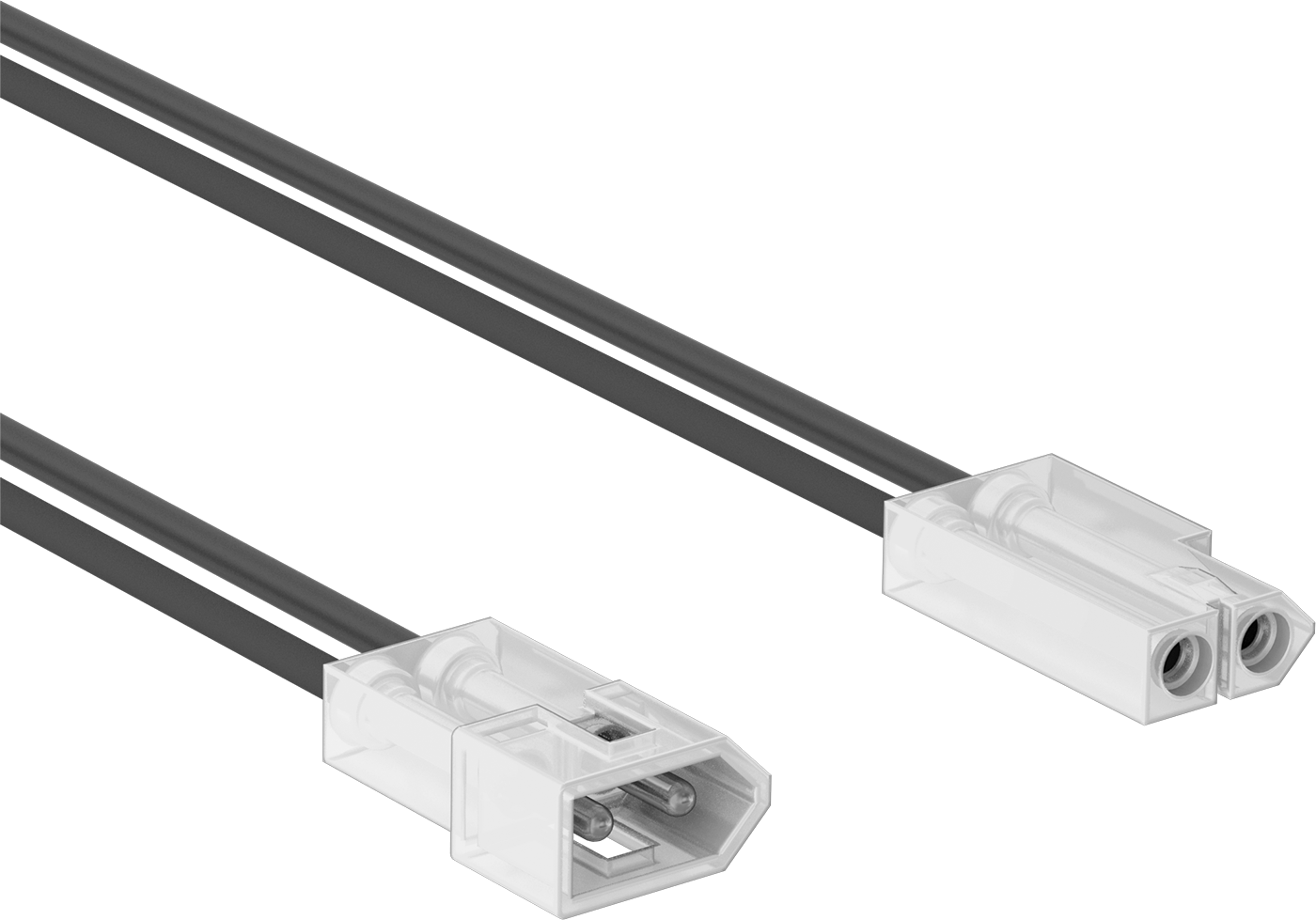 Kompakt Push-In Kontrol/Güç Konektör Seti, Altın Kaplama Pirinç, Molex Standart .093", 2 Kutup, 6" Kurşun Uzunluğu