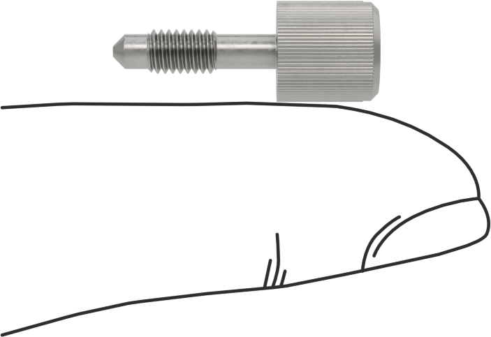 Başparmak Vidalı Başlı Sabit Panel Vidası, M3,5 x 0,6 mm Diş Boyutu, 13 mm Uzunluk