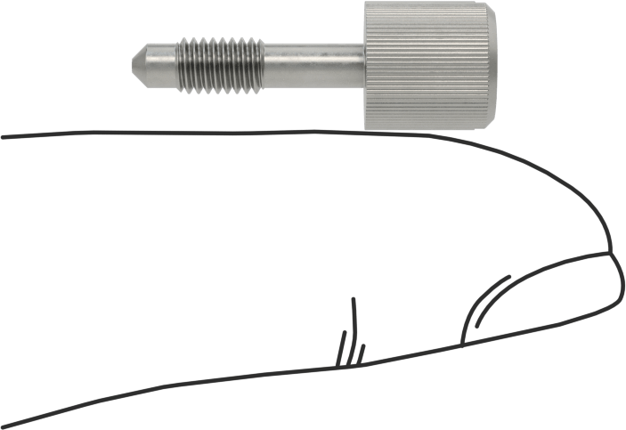 Başparmak Vidalı Başlı Sabit Panel Vidası, M3,5 x 0,6 mm Diş Boyutu, 14,5 mm Uzunluk