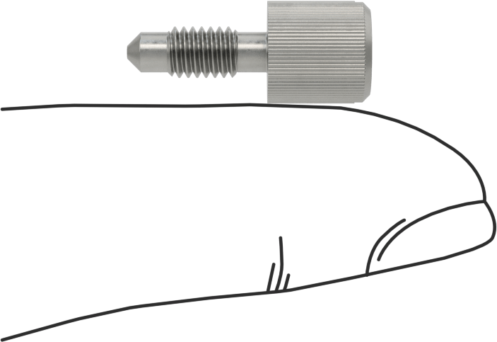 Başparmak Vidalı Başlı Sabit Panel Vidası, M4 x 0,7 mm Diş Boyutu, 11mm Uzunluk