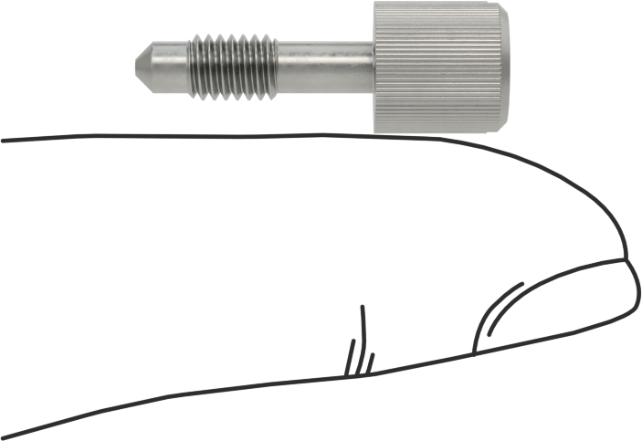 Başparmak Vidalı Başlı Sabit Panel Vidası, M4 x 0,7 mm Diş Boyutu, 14,5 mm Uzunluk