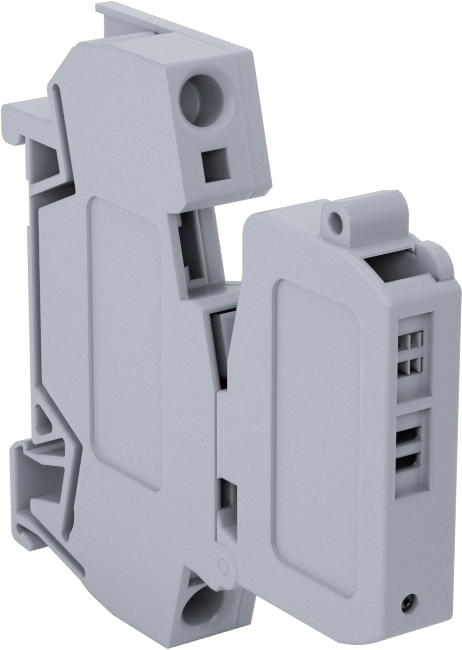 Sigorta Tutuculu DIN Rayı Montajlı Terminal Bloğu, Hızlı ve Güvenli, Modüler, 110V AC/110V DC, 10 mm Genişlik