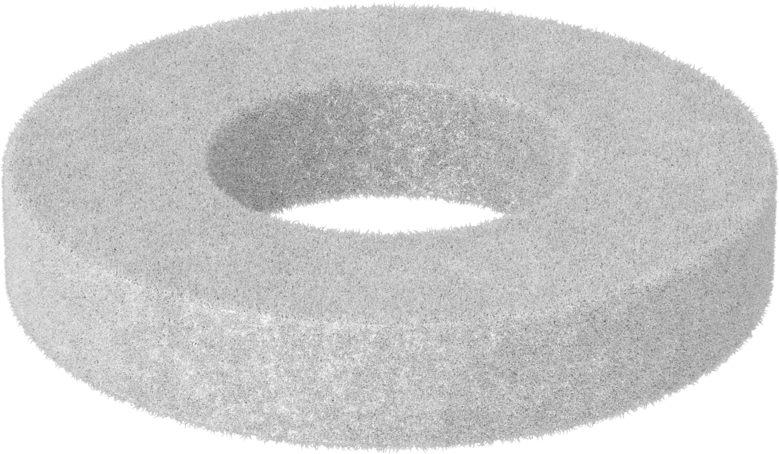 Yün Keçe Yastıklama Pul, 1-1/2" için Vida Boyutu, 1.500" ID, 3" OD
