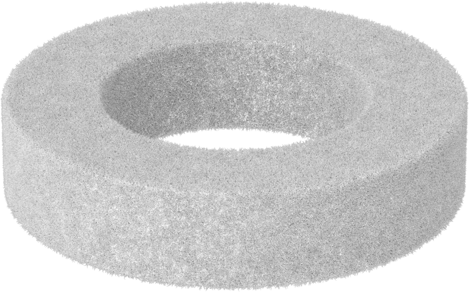 Yün Keçe Yastıklama Pul, 3/4" Vida Boyutu için, 0.75" ID, 1.25" OD