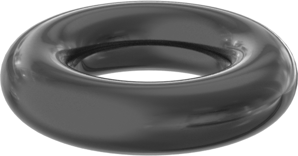 Yağa ve Aşınmaya Dayanıklı Poliüretan O-Ring, 1/8 Kesirli Genişlik, Dash No. 203