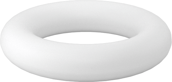 Ultra Kimyasal Dirençli Sert PTFE O-Ring, 1/16 Kesirli Genişlik, Dash Numarası 009