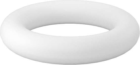 Ultra Kimyasal Dirençli Sert PTFE O-Ring, 1/16 Kesirli Genişlik, Dash Numarası 010