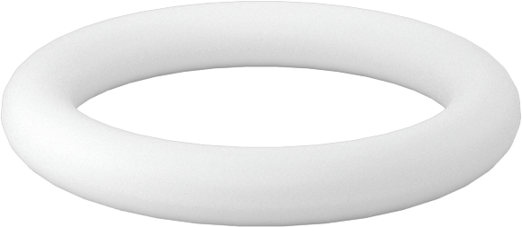 Ultra Kimyasal Dirençli Sert PTFE O-Ring, 1/16 Kesirli Genişlik, Dash Numarası 012