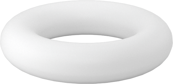 Ultra Kimyasal Dirençli Sert PTFE O-Ring, 1/8 Kesirli Genişlik, Dash No. 204