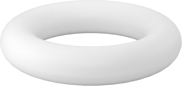 Ultra Kimyasal Dirençli Sert PTFE O-Ring, 1/8 Kesirli Genişlik, Dash No. 205