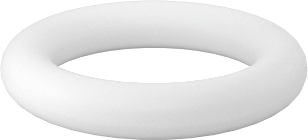 Ultra Kimyasal Dirençli Sert PTFE O-Ring, 1/8 Kesirli Genişlik, Dash No. 207