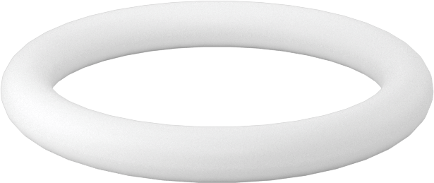 Ultra Kimyasal Dirençli Sert PTFE O-Ring, 3/32 Kesirli Genişlik, Dash No. 115