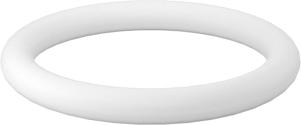 Ultra Kimyasal Dirençli Sert PTFE O-Ring, 3/32 Kesirli Genişlik, Dash Numarası 116
