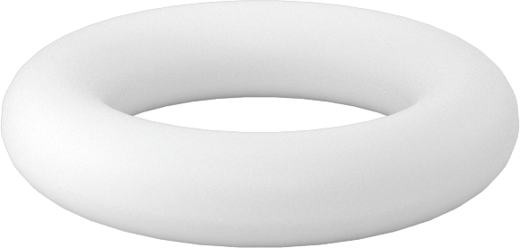 Ultra Kimyasal Dirençli Sert PTFE O-Ring, 3/32 Kesirli Genişlik, Dash Numarası 109