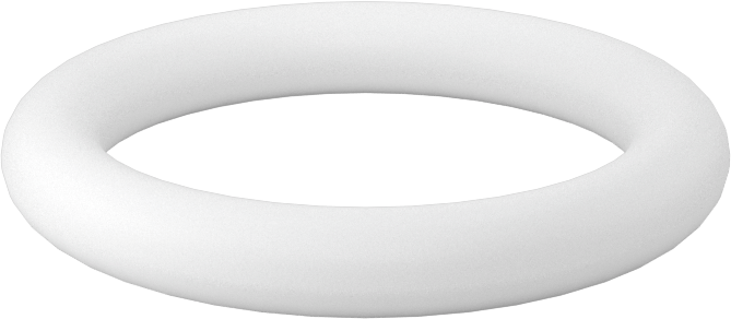 Ultra Kimyasal Dirençli Sert PTFE O-Ring, 3/16 Fraksiyonel Genişlik, Dash Numarası 320