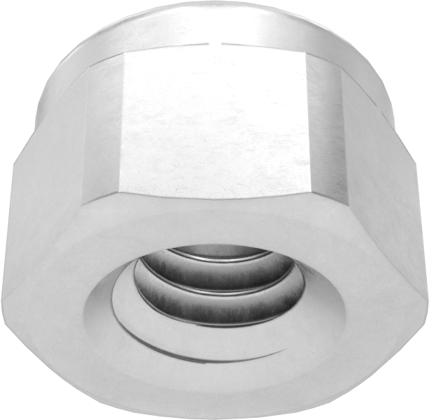 Orta Mukavemetli Çelik Naylon Ekli Kilit Somunu, Sınıf 5, Çinko Kaplamalı, 1/4"-20 Diş Boyutu