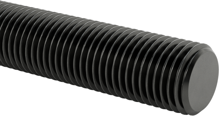 Orta Mukavemetli Sol Dişli Çubuk, B7 Sınıfı Çelik, 3/8"-24 Diş Boyutu, 3 Fit Uzunluk