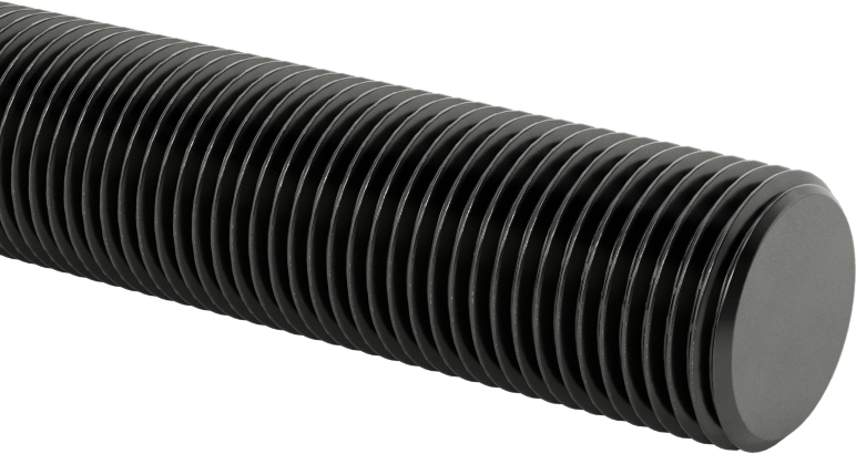 Orta Mukavemetli Sol Dişli Çubuk, B7 Sınıfı Çelik, 5/8"-18 Diş Boyutu, 6 Fit Uzunluk
