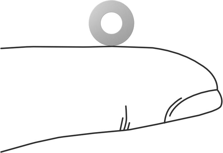PTFE Plastik Pul, 5 numaralı vida boyutu için, 0.150" ID, 0.312" OD