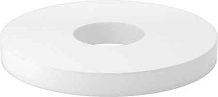 PTFE Plastik Pul, 4 Numaralı Vida Boyutu için, 0.124" ID, 0.375" OD