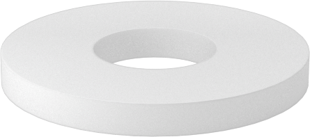 PTFE Plastik Pul, 4 Numaralı Vida Boyutu için, 0.125" ID, 0.312" OD
