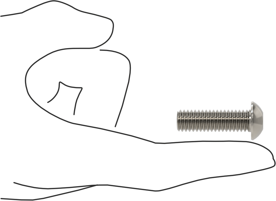 Paslanmaz Çelik Kurcalamaya Dayanıklı Düğme Başlı Altıgen Soketli Vidalar, 3/8"-16 Diş Boyutu, 1-1/4" Uzunluk