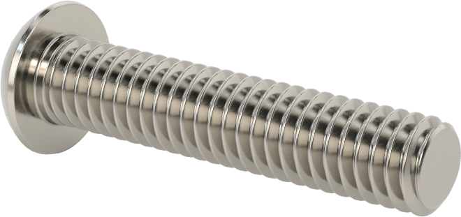 Paslanmaz Çelik Kurcalamaya Dayanıklı Düğme Başlı Altıgen Soketli Vidalar, 5/16"-18 Diş Boyutu, 1-1/2" Uzunluk