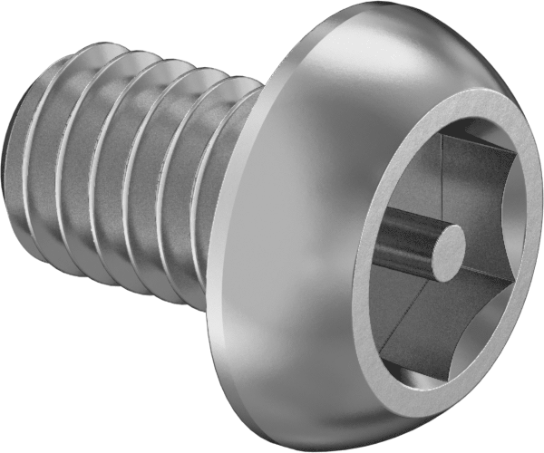 Paslanmaz Çelik Kurcalamaya Dayanıklı Düğme Başlı Altıgen Soketli Vidalar, M4 x 0,7 mm Diş Boyutu, 6 mm Uzunluk