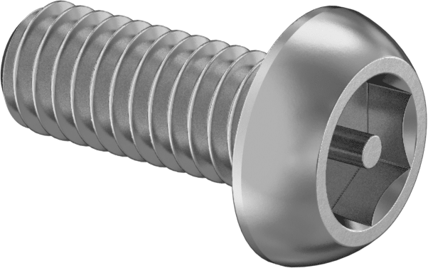 Paslanmaz Çelik Kurcalamaya Dayanıklı Düğme Başlı Altıgen Soketli Vidalar, M4 x 0,7 mm Diş Boyutu, 10 mm Uzunluk
