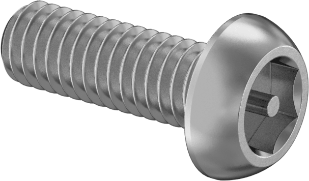 Paslanmaz Çelik Kurcalamaya Dayanıklı Düğme Başlı Altıgen Soketli Vidalar, M4 x 0,7 mm Diş Boyutu, 12 mm Uzunluk